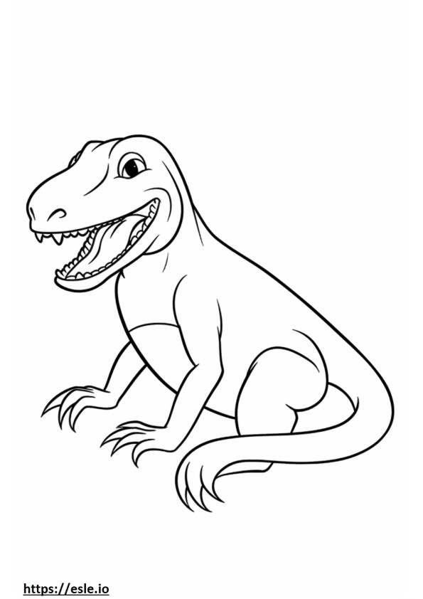 Skink Lizard happy coloring page