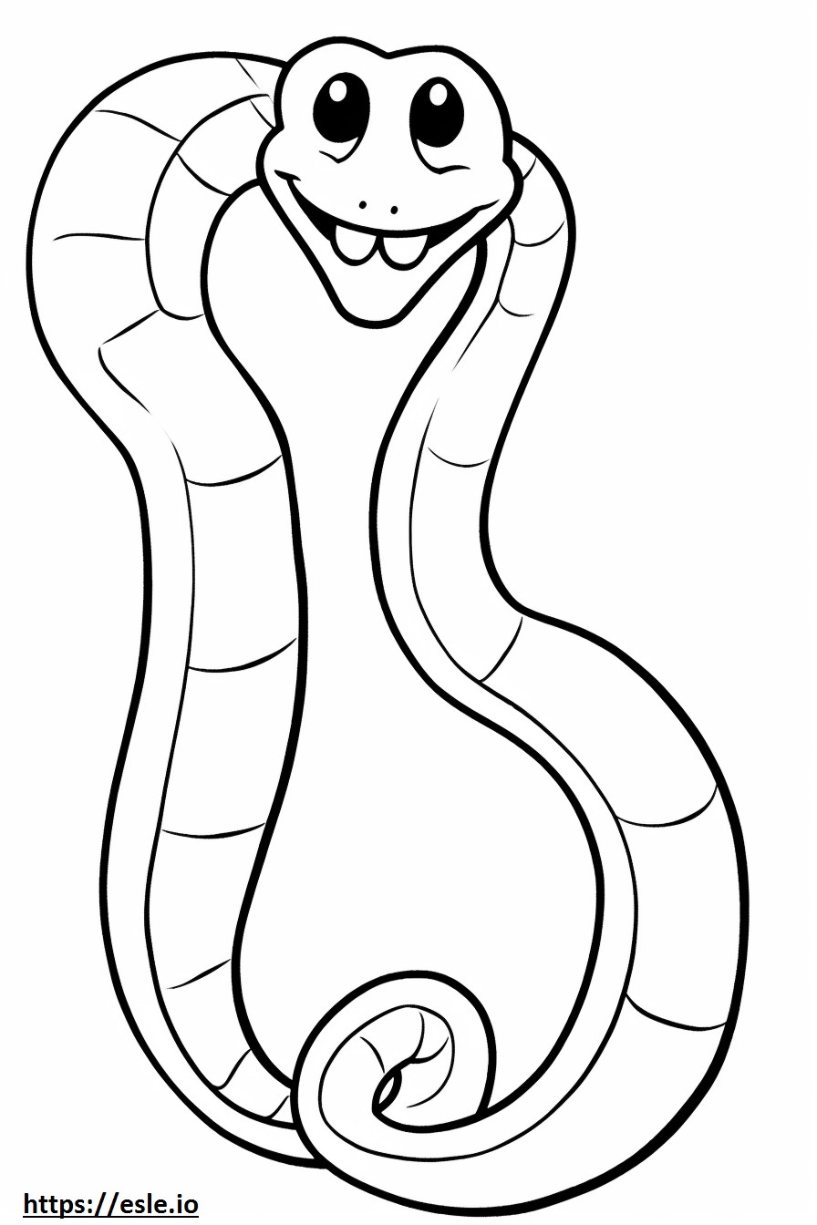 Desen animat fals cu șarpe de coral de colorat