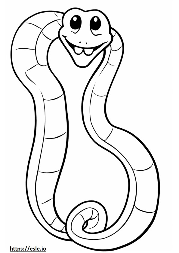 Coloriage Caricature de faux serpent corail à imprimer
