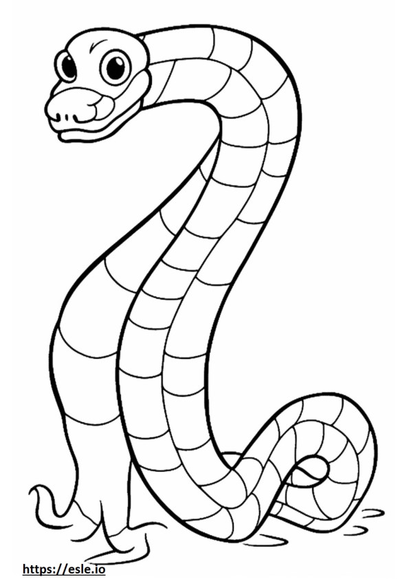 False coral snake cartoon coloring page