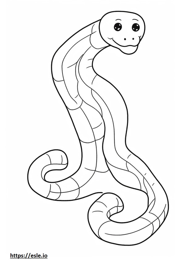 False coral snake cartoon coloring page