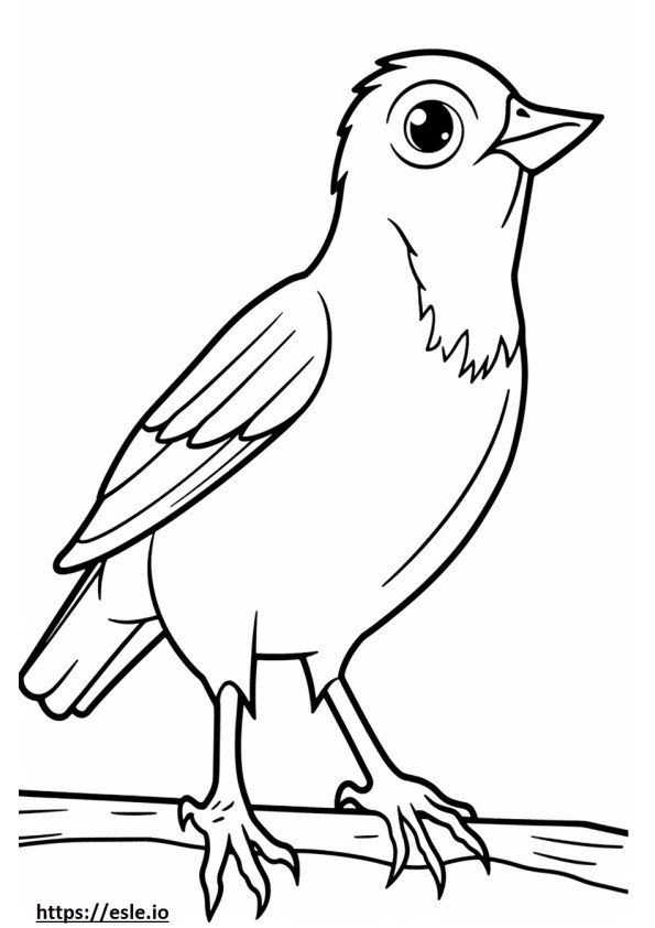 Canada Warbler cartoon coloring page