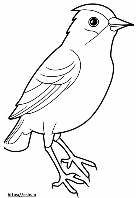 Coloriage Caricature de Paruline du Canada à imprimer