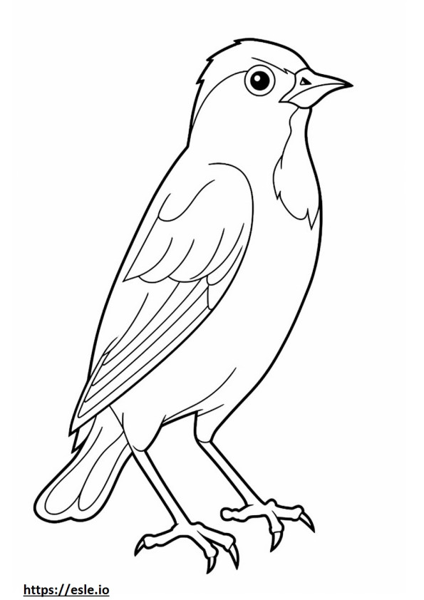 Kartun Kanada Warbler gambar mewarnai