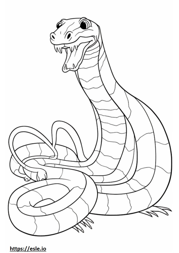 Philippine Cobra Playing coloring page