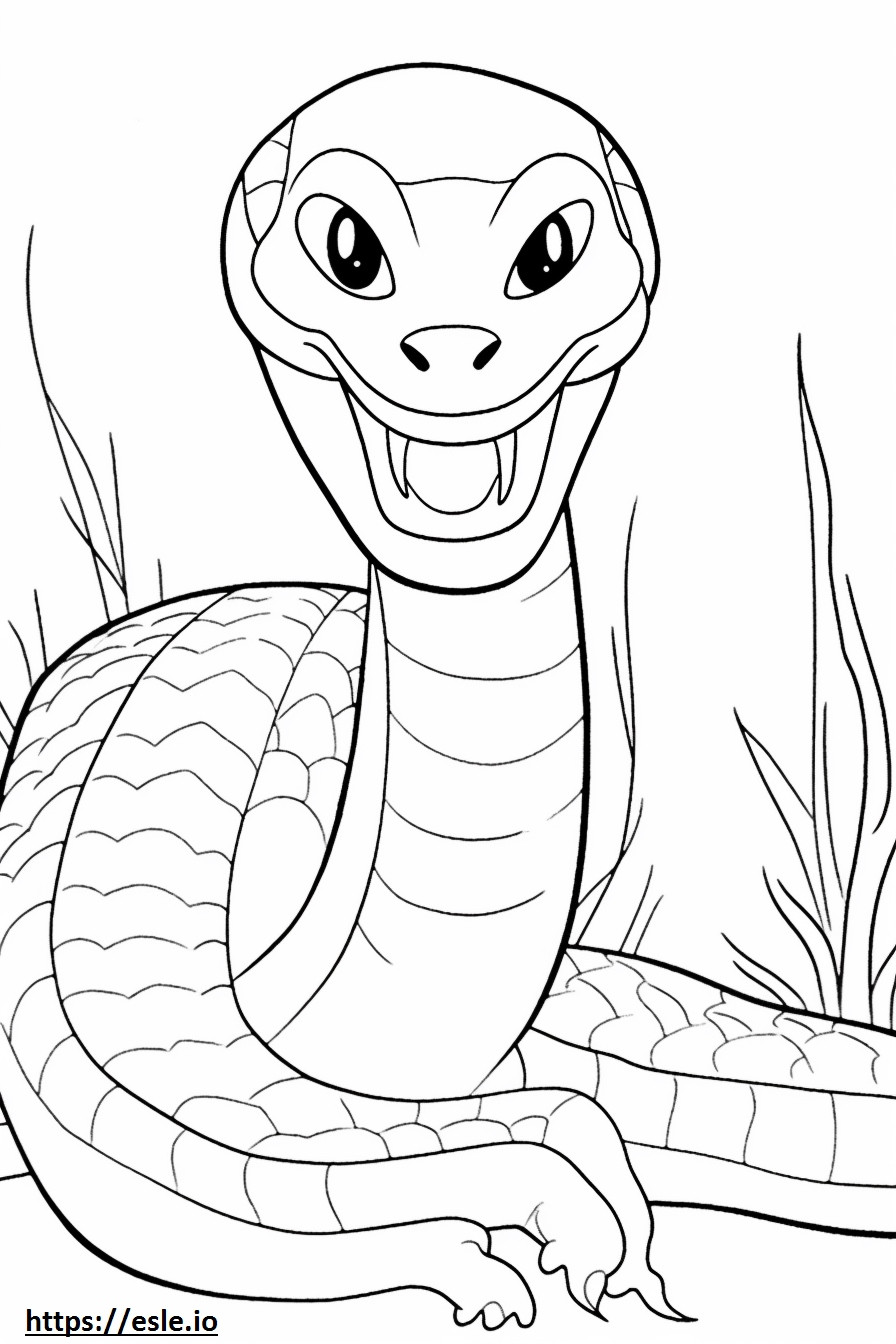 Philippine Cobra Playing coloring page