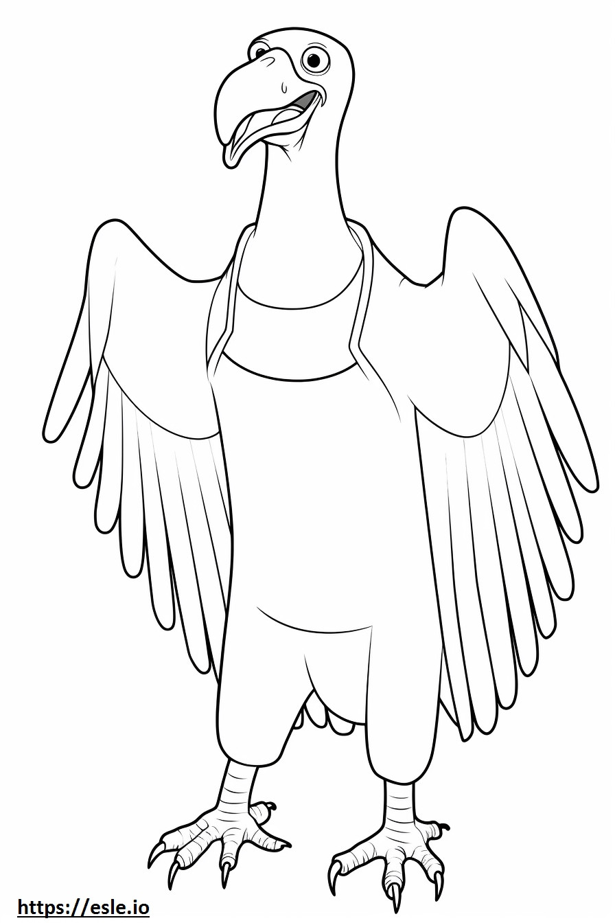 King Vulture cute coloring page