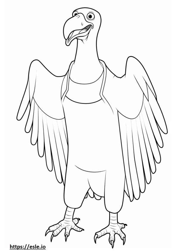 King Vulture cute coloring page