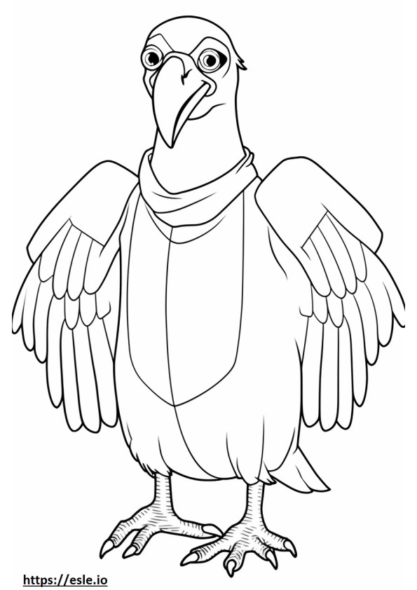 Regele Vulture drăguț de colorat