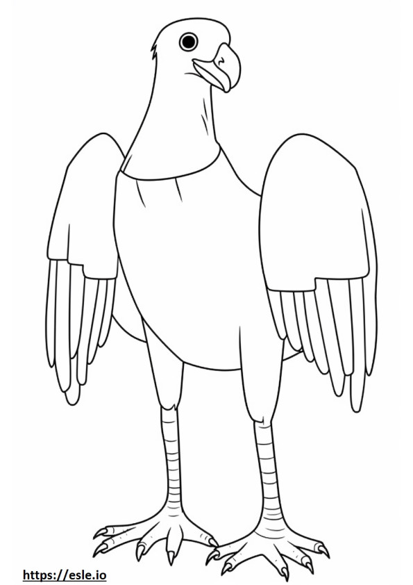Re Vulture carino da colorare