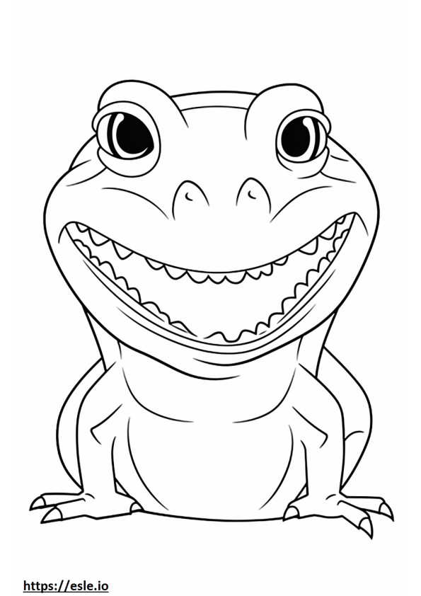 Emoji de sorriso de Brookesia Micra para colorir