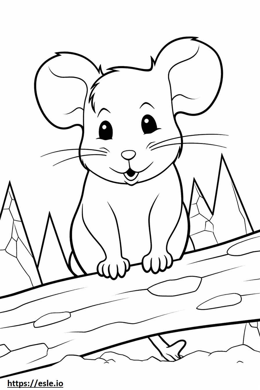 Coloriage Rat des Bois Kawaii à imprimer