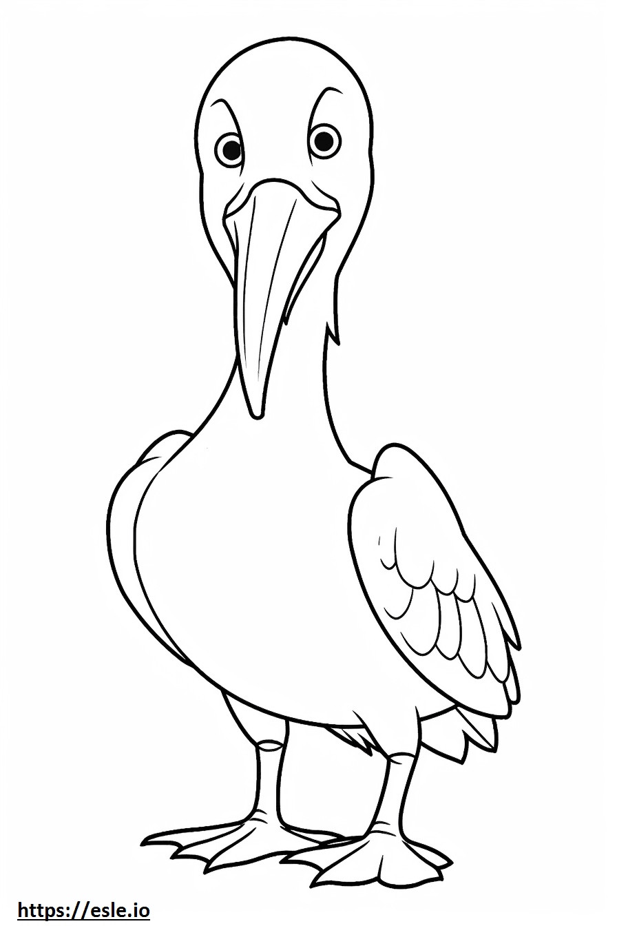 Booby cute coloring page
