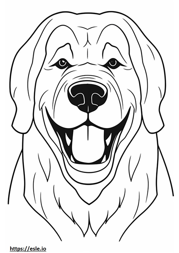Emoji senyum Mastiff Spanyol gambar mewarnai