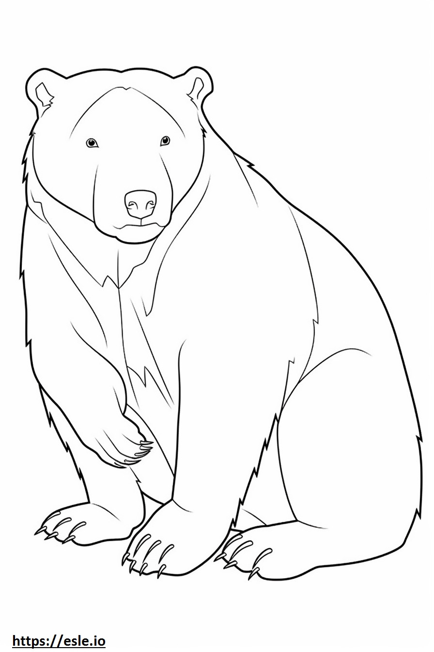 Wombat Friendly coloring page