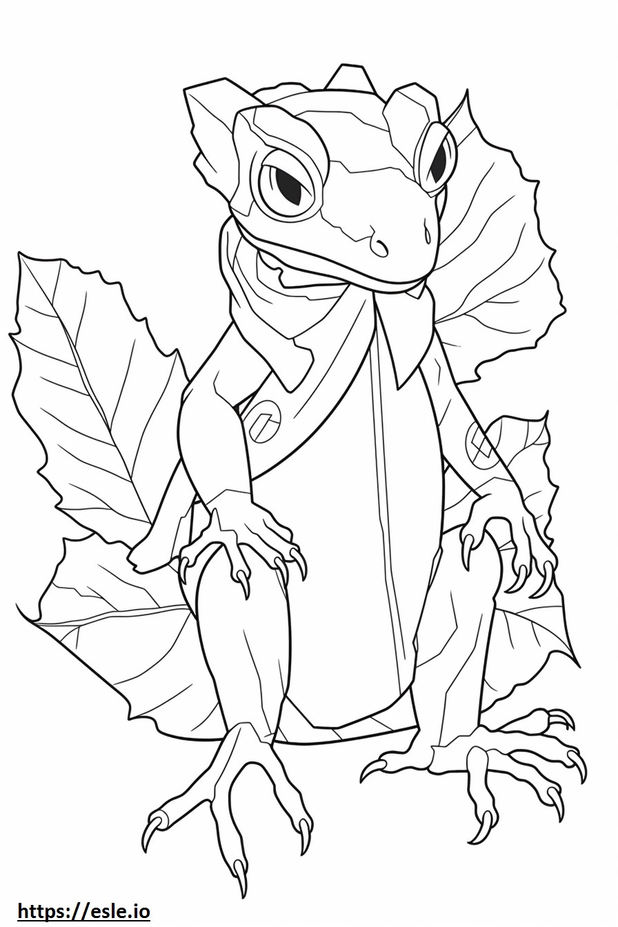 Satanic Leaf-Tailed Gecko full body coloring page