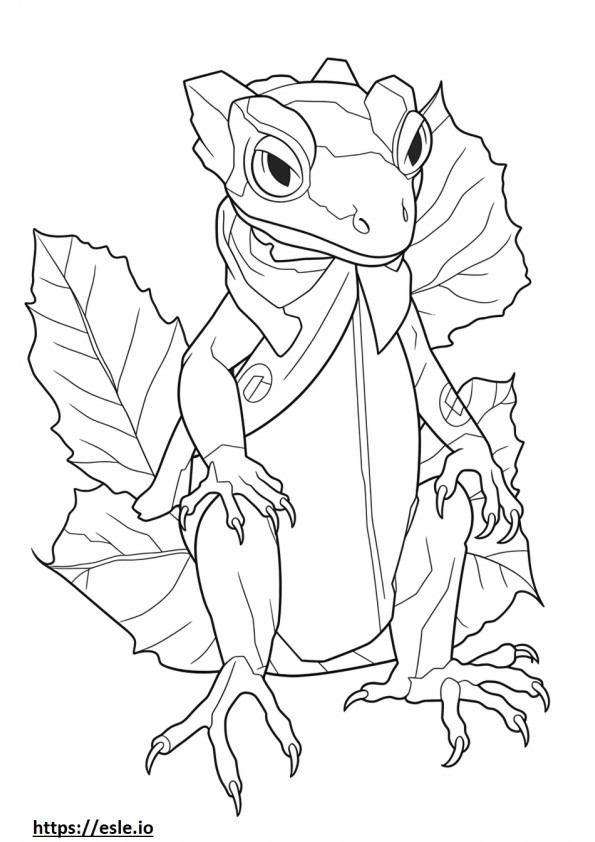 Gecko satanic cu coadă de frunze cu tot corpul de colorat