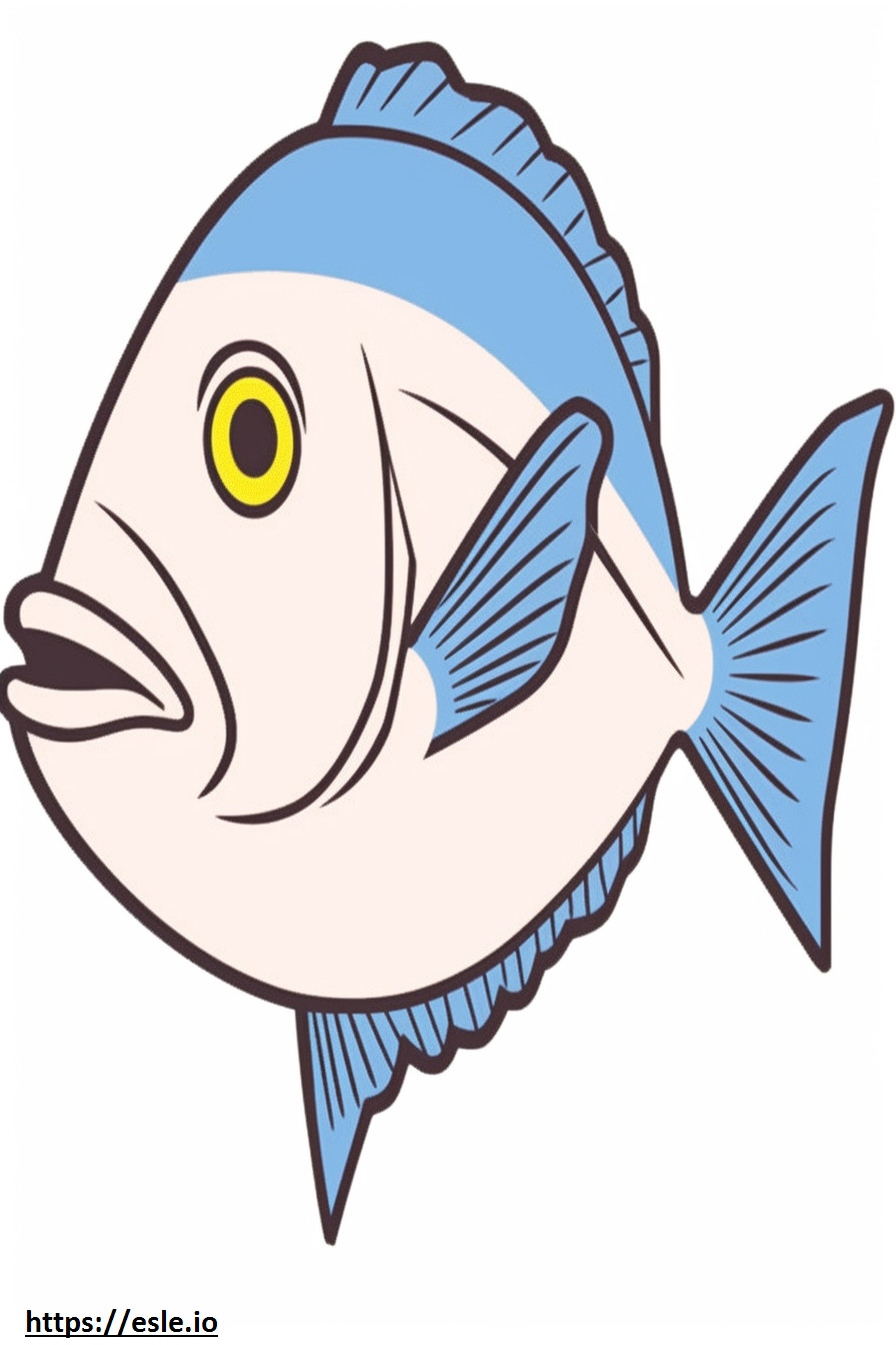 Archerfish face coloring page