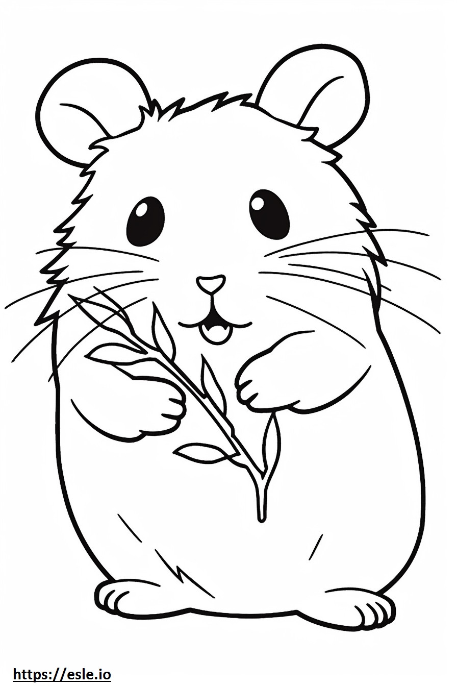 Hamster Kawaii ausmalbild