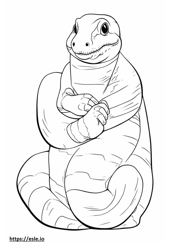 Woma Python baby coloring page