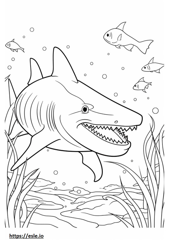 Kitefin Shark Friendly coloring page