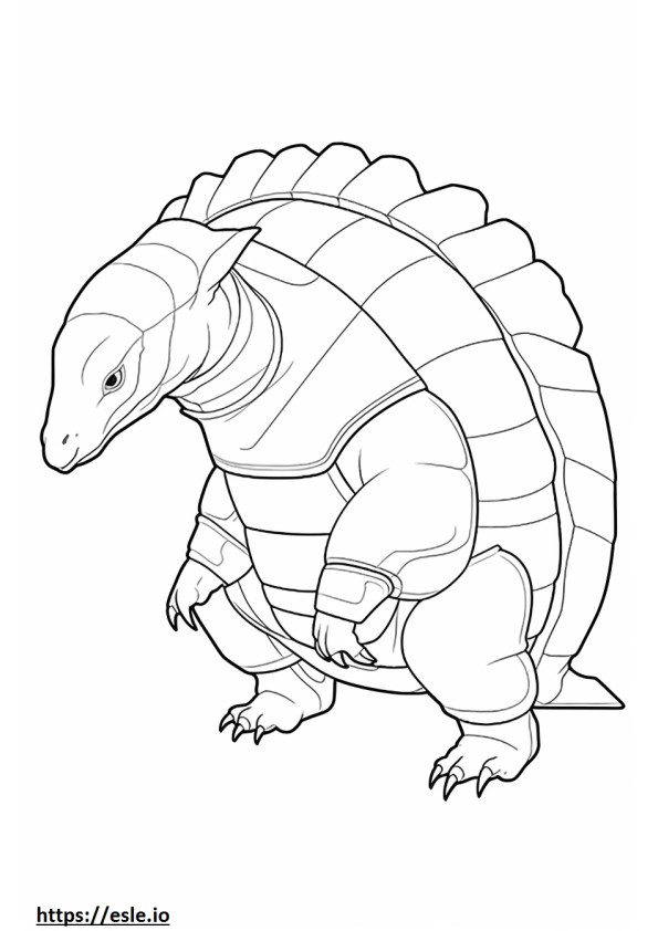 Armadillo Lizard full body coloring page