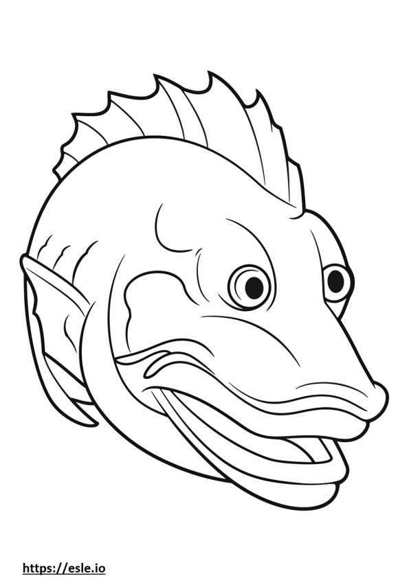 Catfish face coloring page