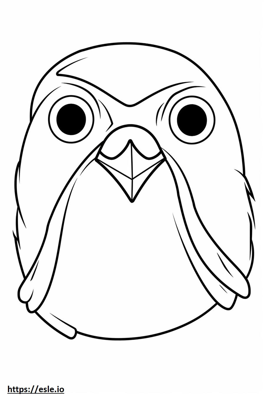 Robin face coloring page
