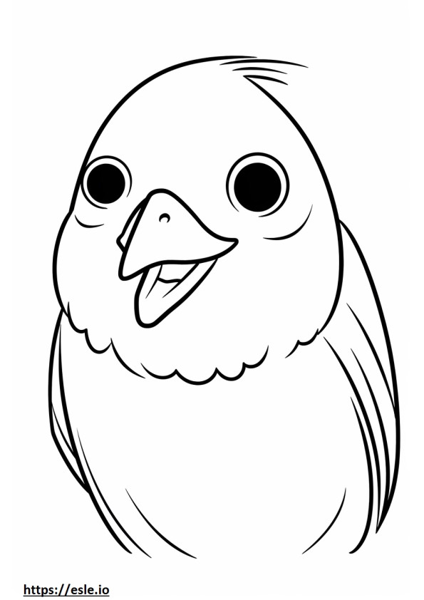 Robin face coloring page