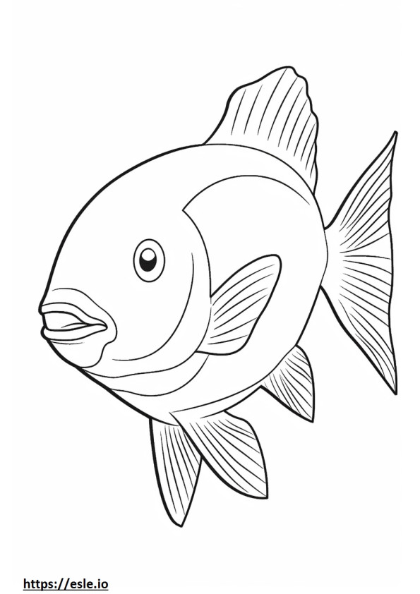 Ikan Minyak Kawaii gambar mewarnai