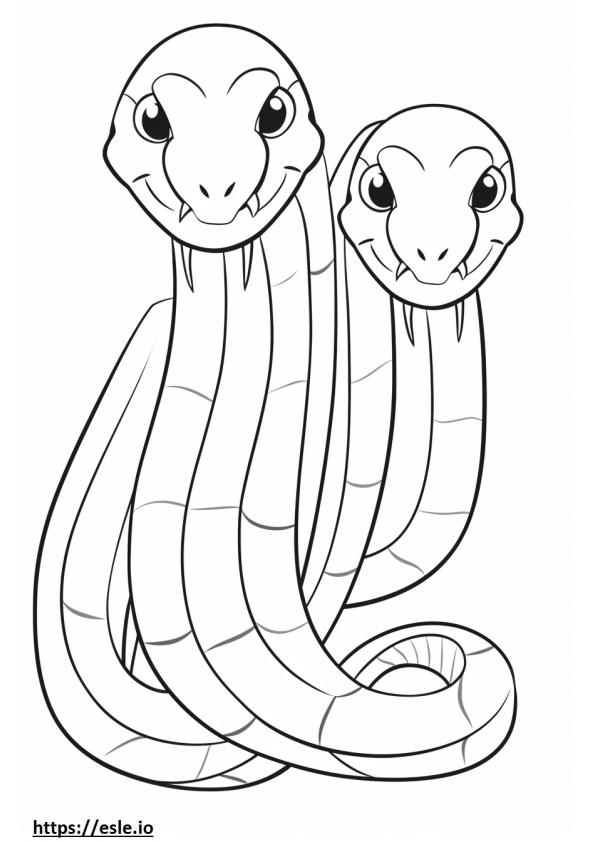 Cobras fofas para colorir