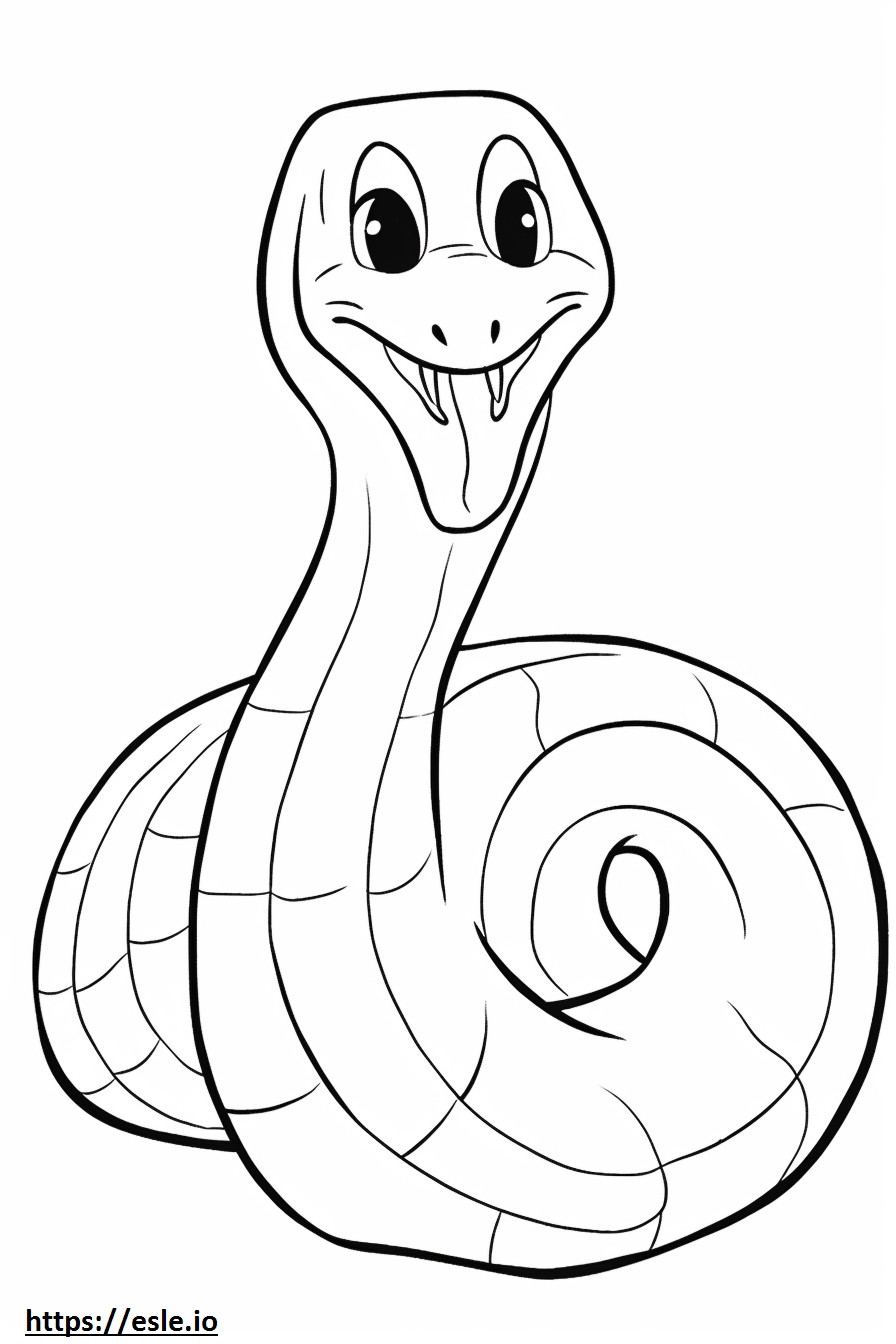 Cobra drăguț de colorat