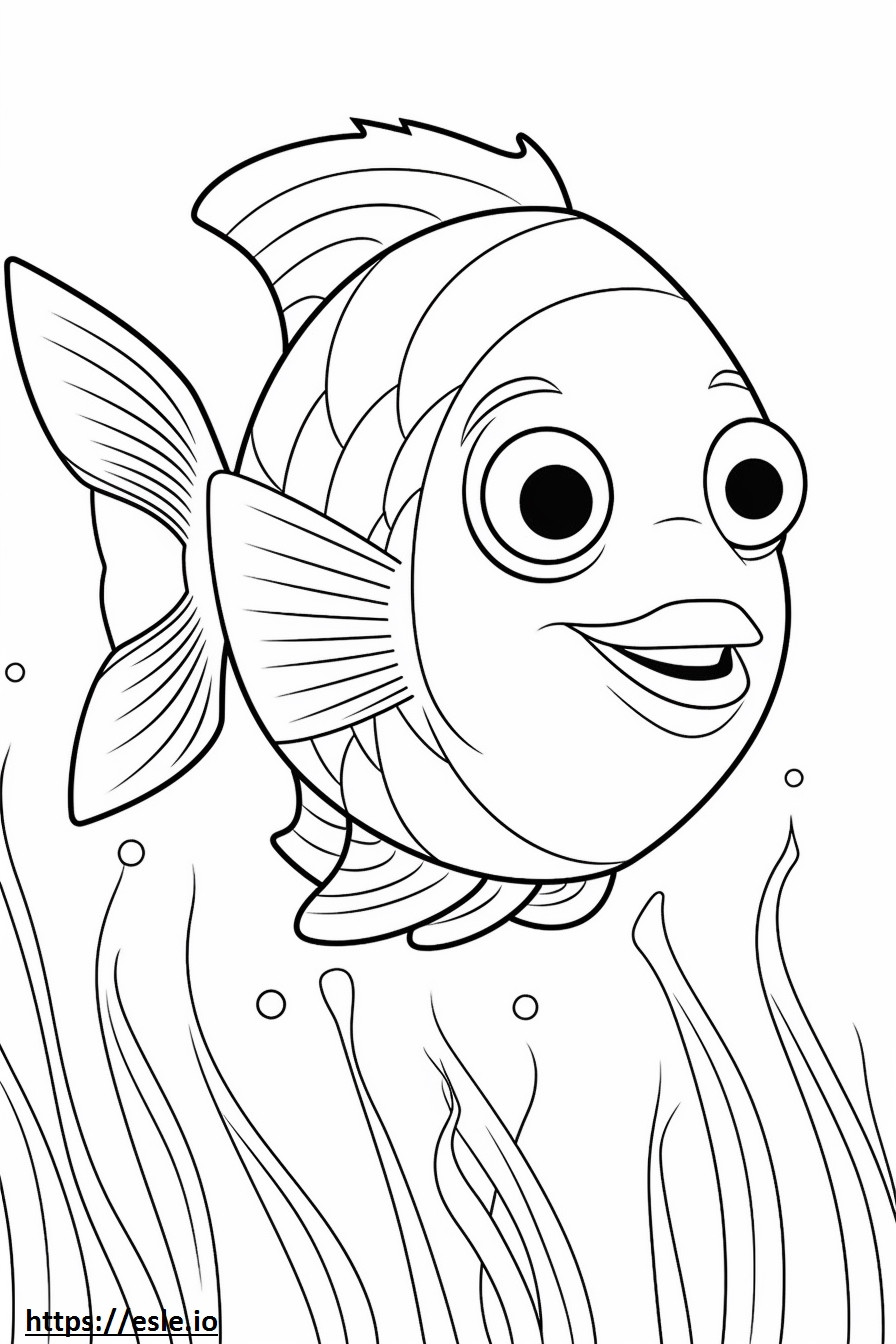 Sincap balığı sevimli boyama