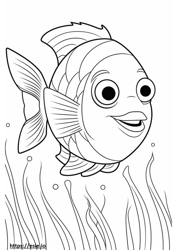 Sincap balığı sevimli boyama
