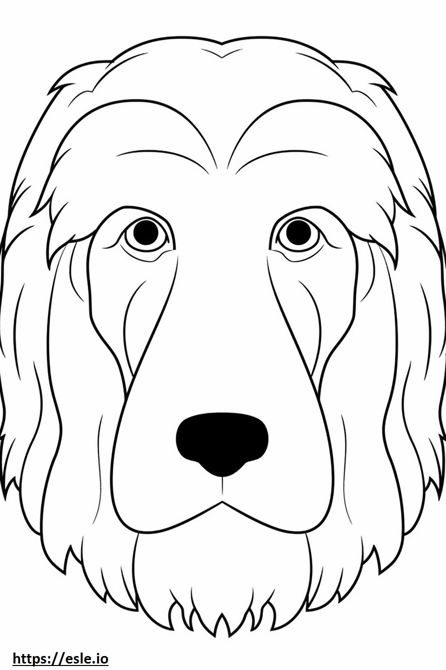 Cara de cão pastor inglês velho para colorir