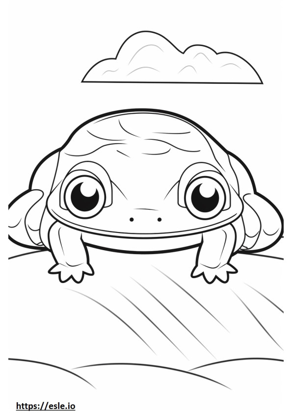 Desert Rain Frog Kawaii coloring page
