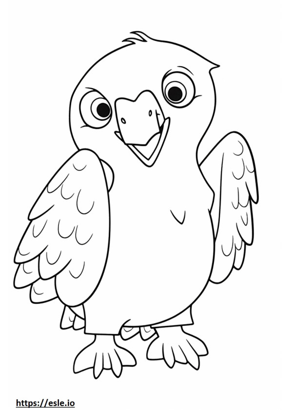 Águila calva kawaii para colorear e imprimir