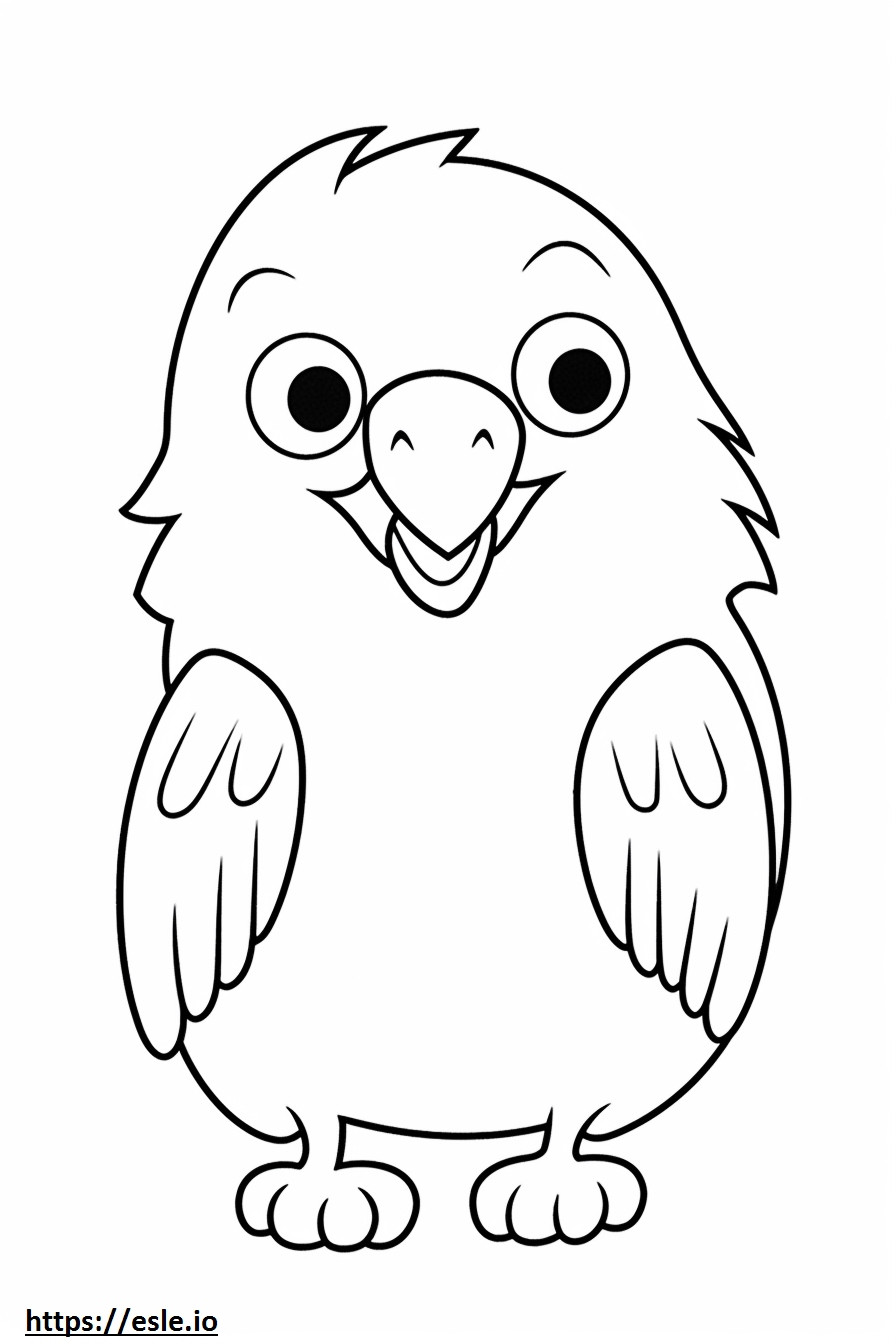 Águila calva kawaii para colorear e imprimir