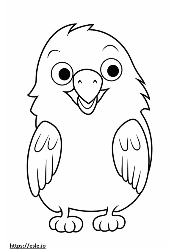 Bald Eagle Kawaii coloring page