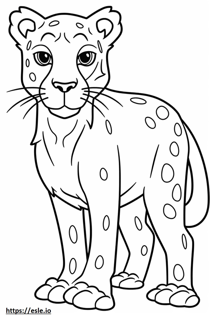 Catahoula Leopardo Kawaii da colorare