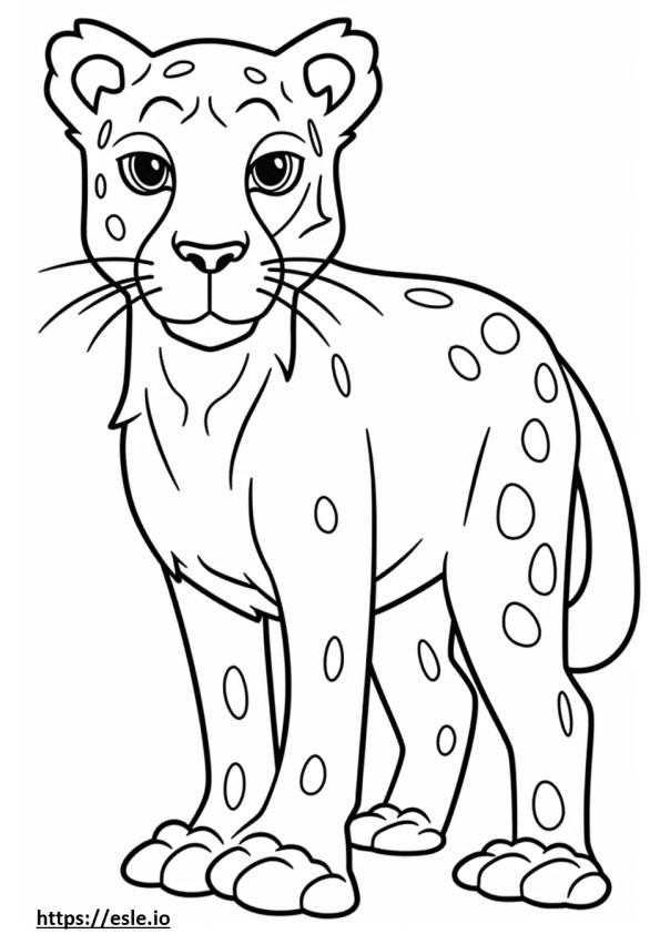 Catahoula Leopard Kawaii coloring page
