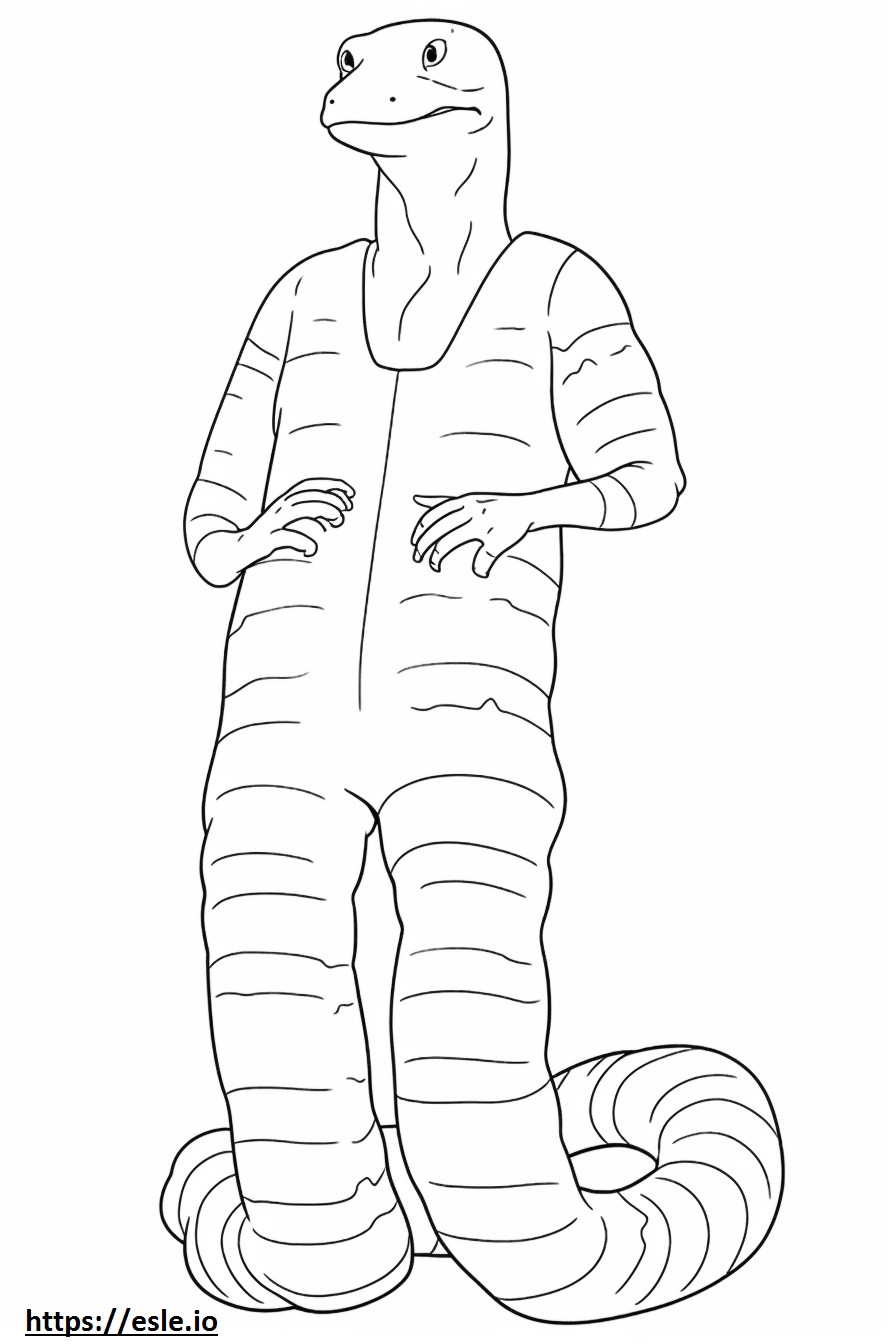 Spotted python full body coloring page