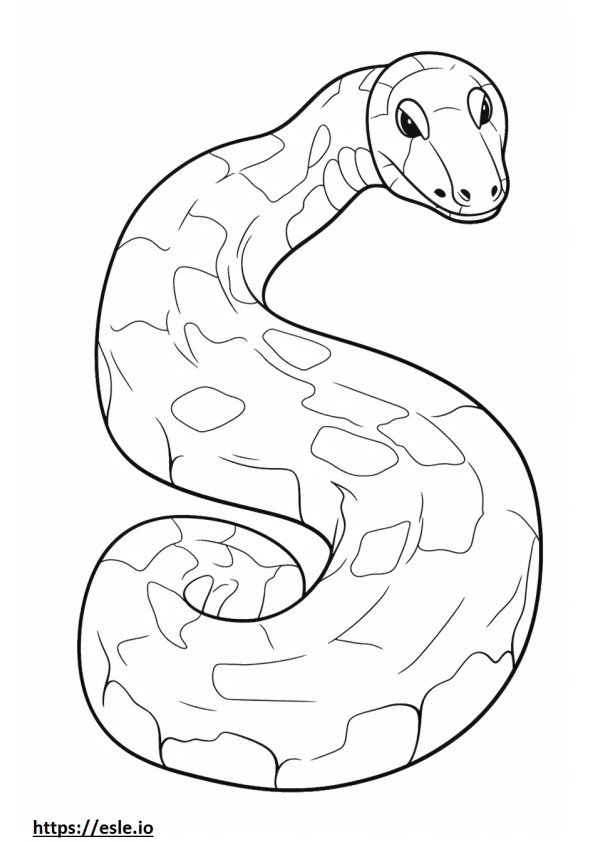 Spotted python full body coloring page
