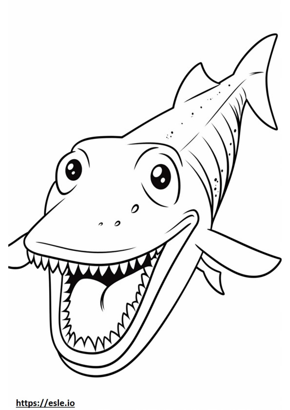 Cookiecutter Shark Kawaii coloring page