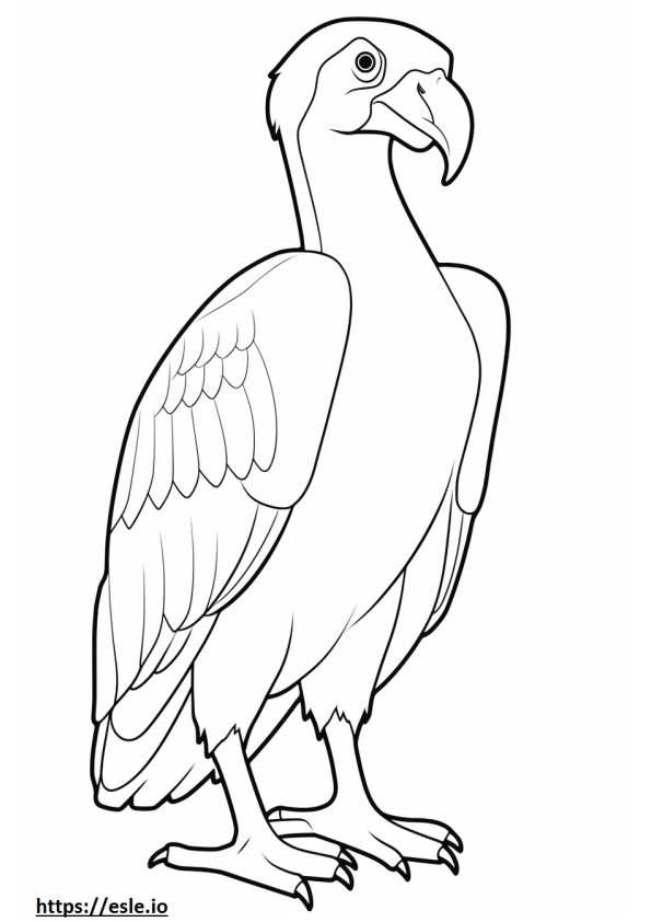 Cinereous Vulture söpö värityskuva