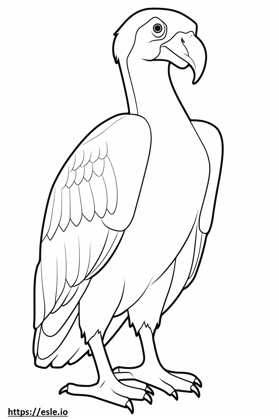 Cinereous Vulture cute coloring page