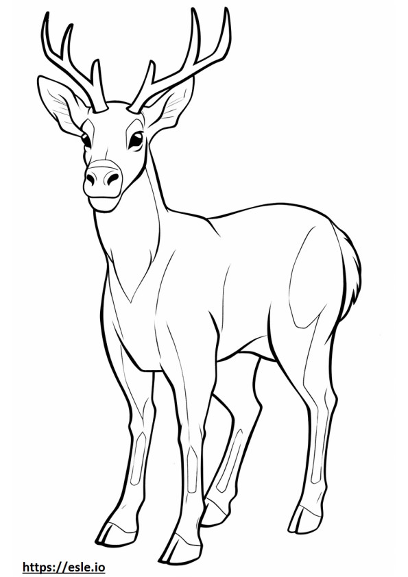 Elk cute coloring page