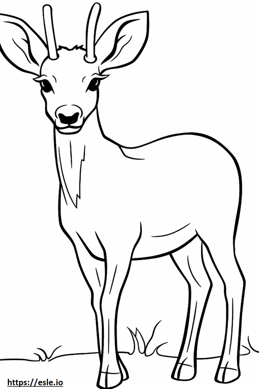 Elk cute coloring page