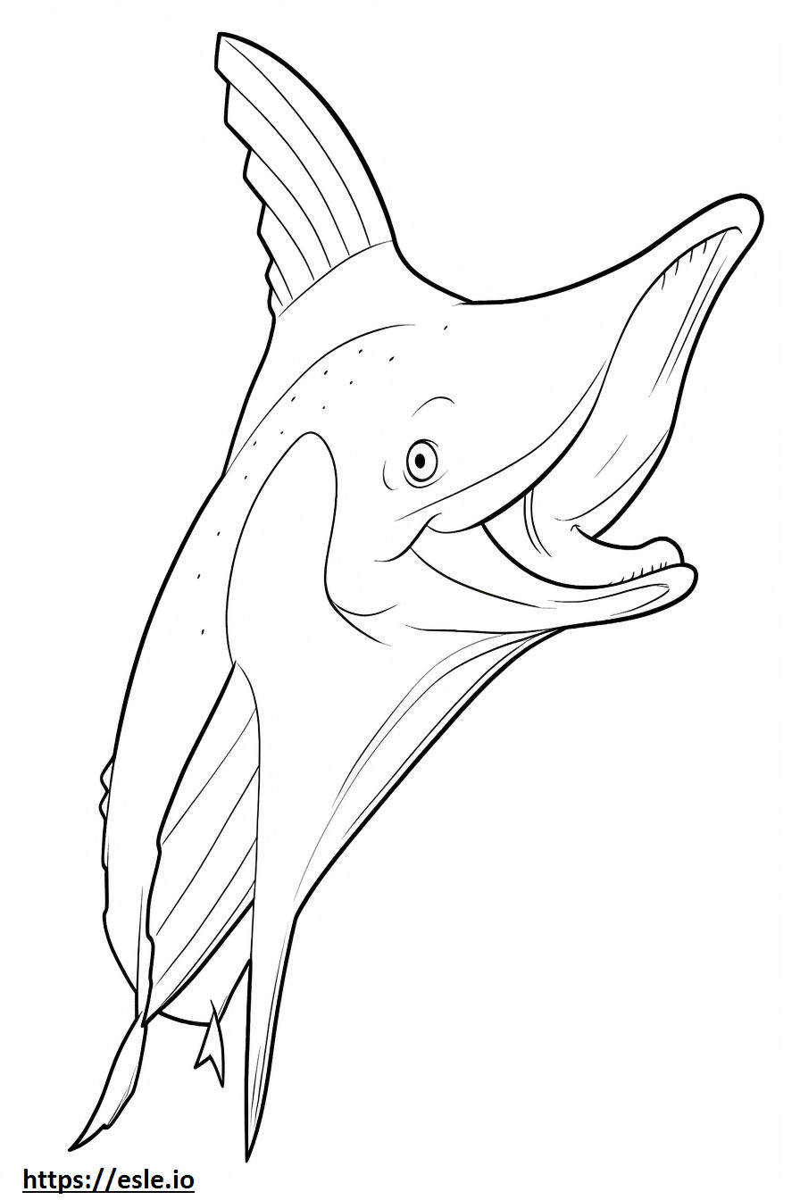 Sawfish face coloring page