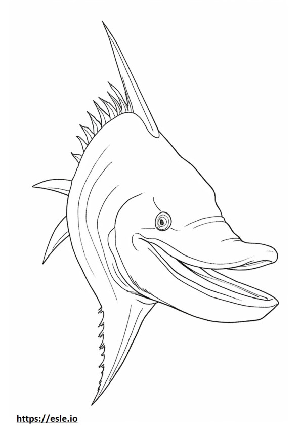 Sawfish face coloring page